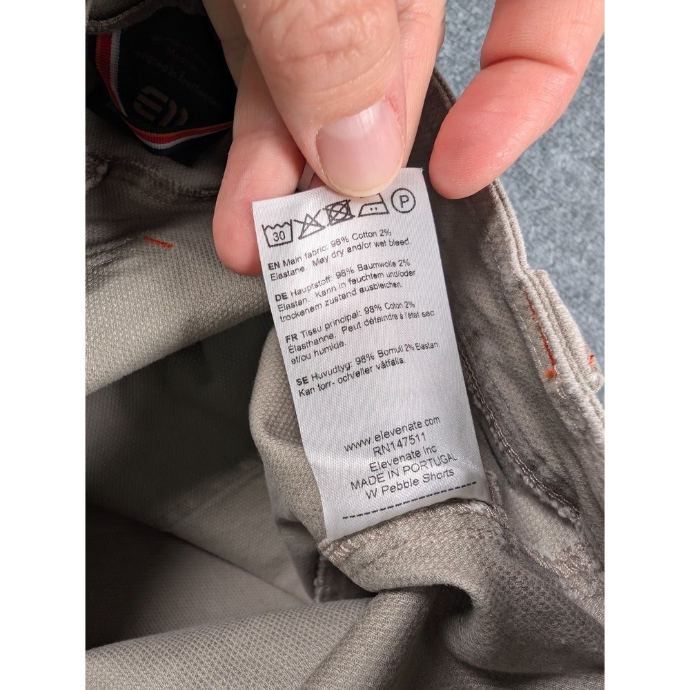E11 State of Elevenate Pebble Shorts Womens‎ Large Vintage Khaki Stretch Canvas - Picture 5 of 6
